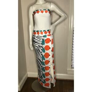 STAUD White Citrus Apricot Maxi Dress 2